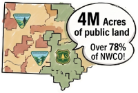 4M acres of public land. Over 78% of NWCO!