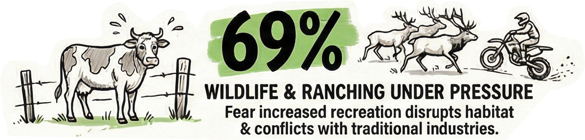 69% wildlife and ranching under pressure